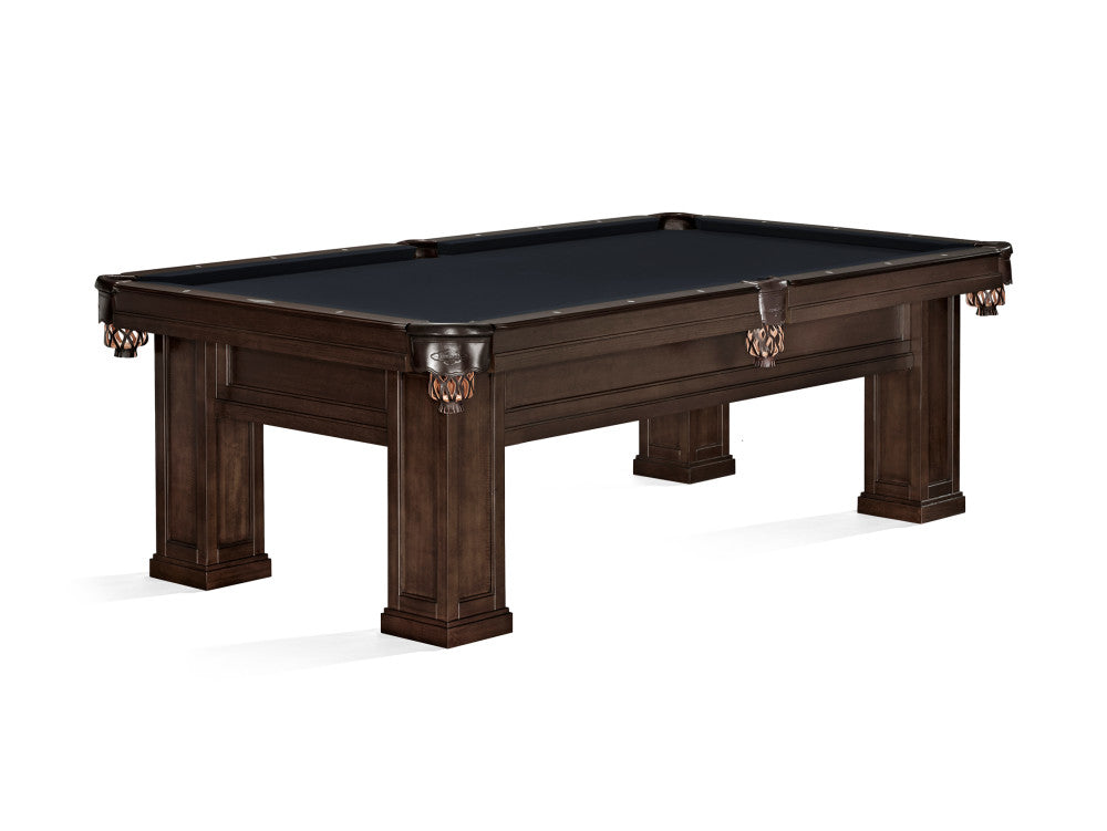 Brunswick Oakland II 8 ft Espresso with Black cloth