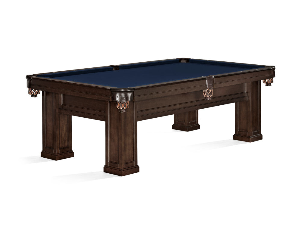 Brunswick Oakland II 8 ft Espresso with Navy cloth