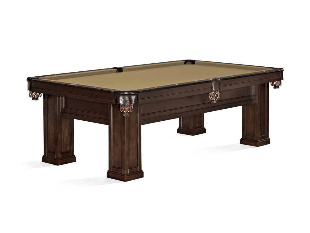 Brunswick Oakland II 8 ft Espresso with Camel cloth