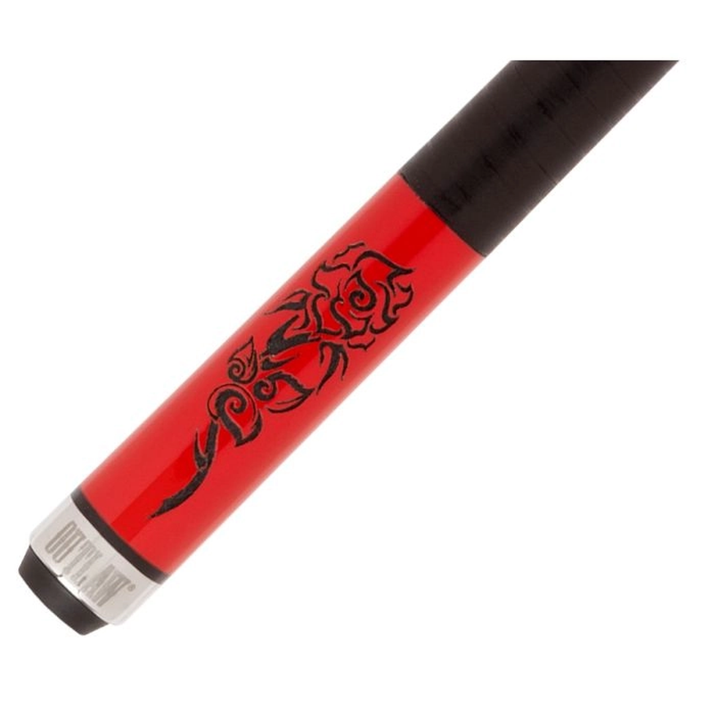 Outlaw Red Rose Pool Cue - Western Rose Design