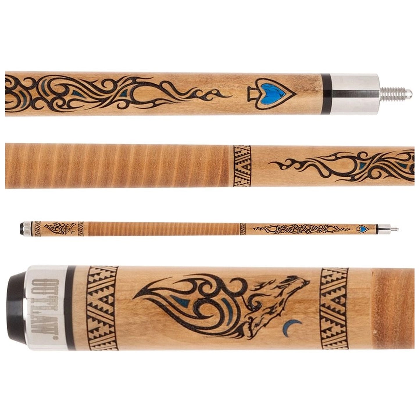 Outlaw Thunder Wolf Pool Cue - Turquoise