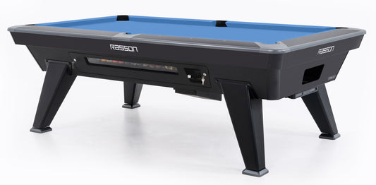 Rasson Apollo II Coin-Op Bar Pool Table in Blue cloth