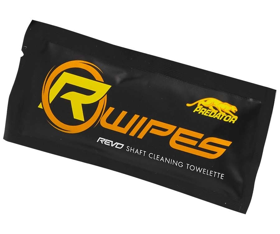Predator REVO carbon shaft cleaning wipes