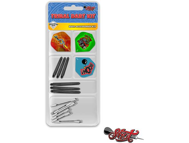 Shot Tribal dart accessory kit flights and shafts