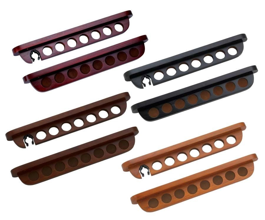 Cuestix WR7WC 7 cue wall rack with bridge clip