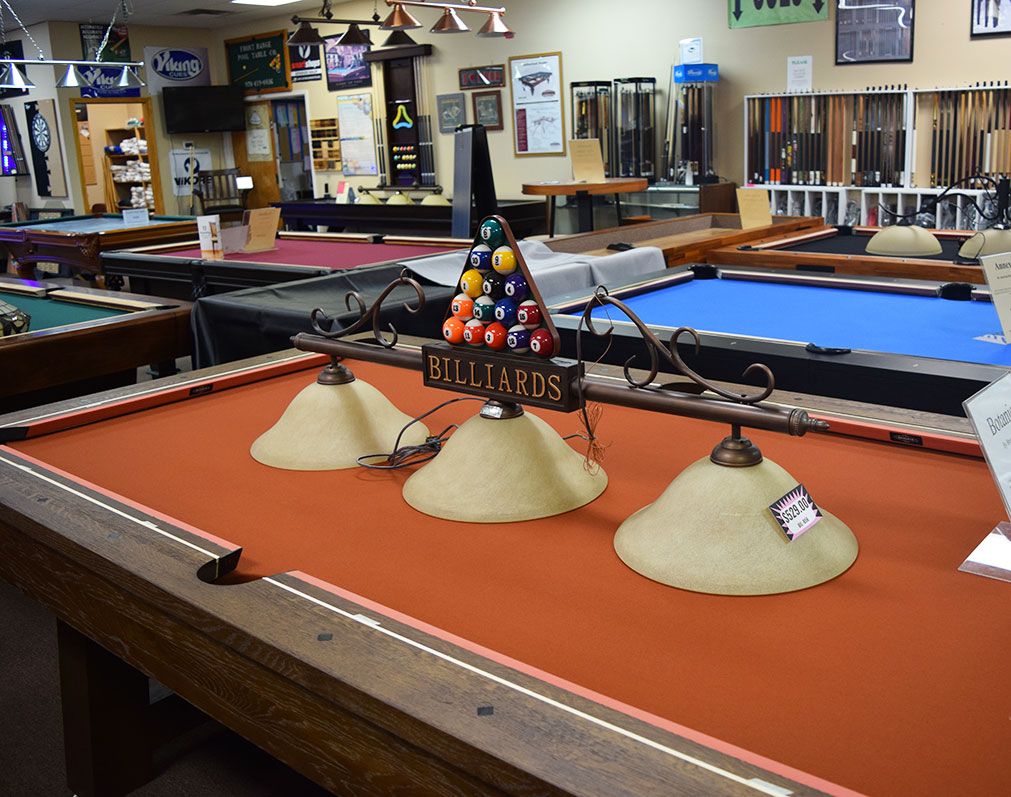 Log Pool Table Lights - Log Pool Tables