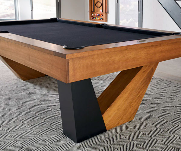 wooden billiard table