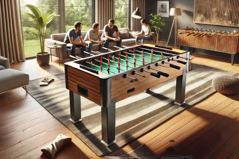 foosball-table-in-big-room-with-people-sitting-on-the-couch