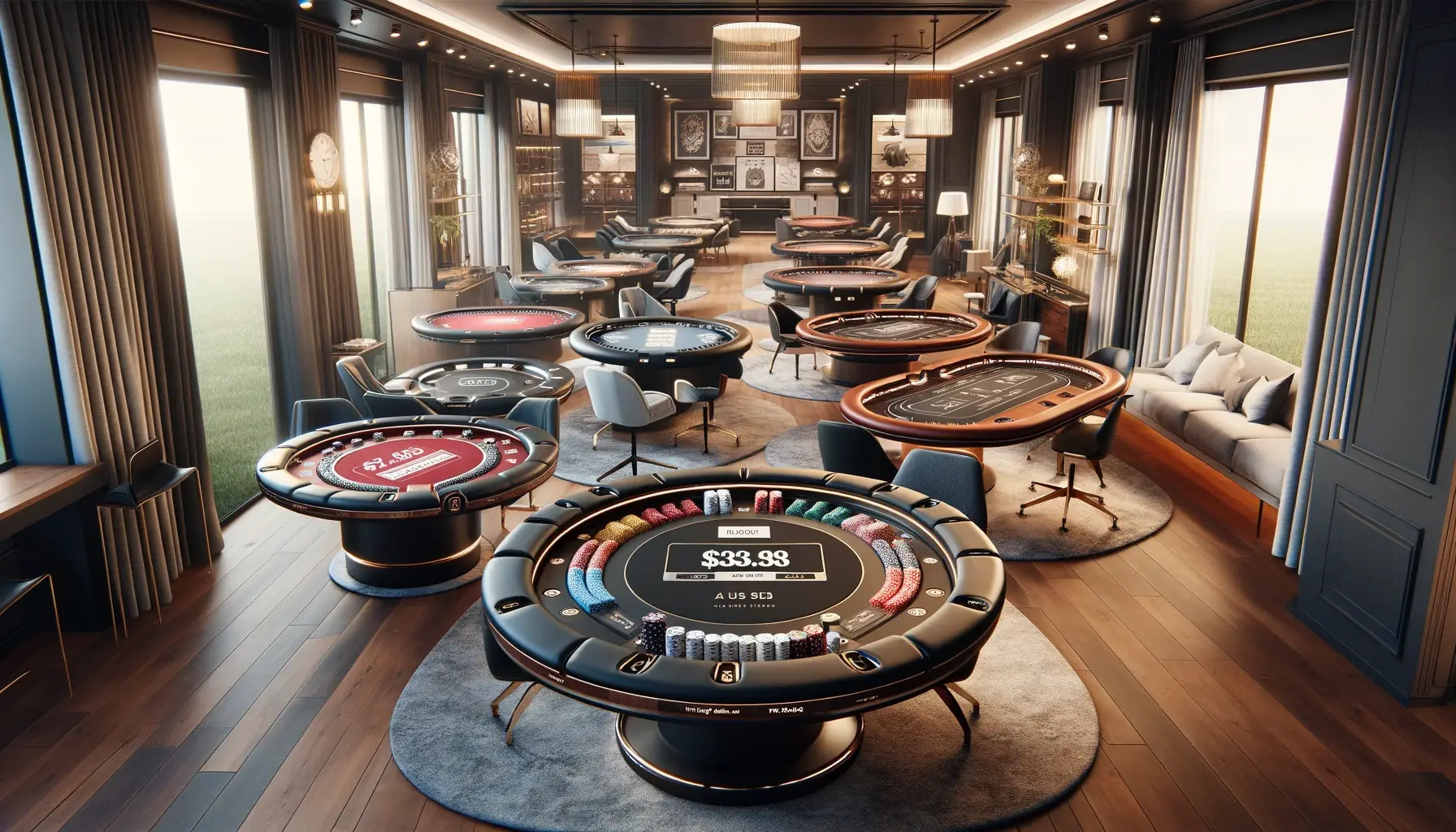 several-round-poker-tables-in-a-well-decorated-room