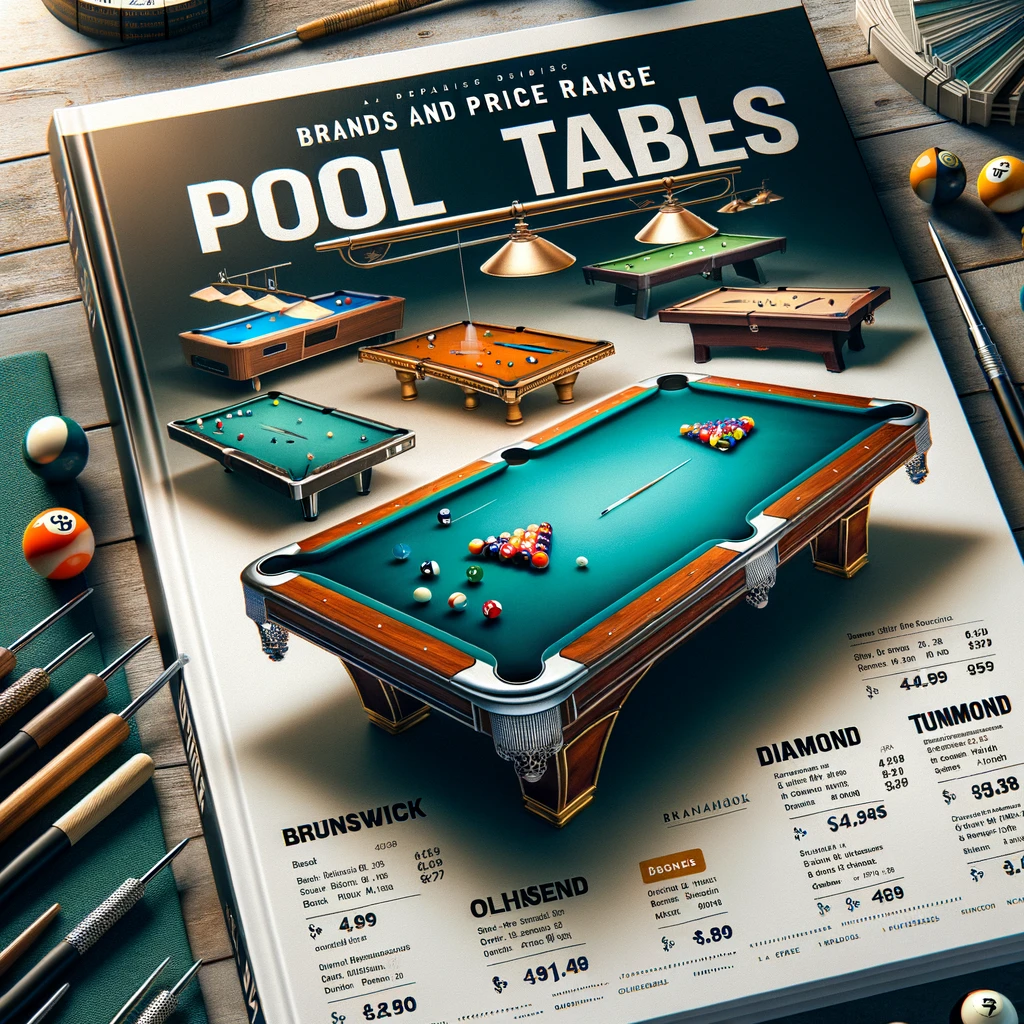 Pool table Brands and Price Range
