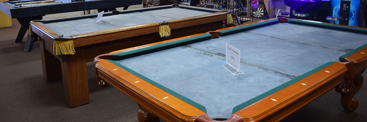 Refelted pool table
