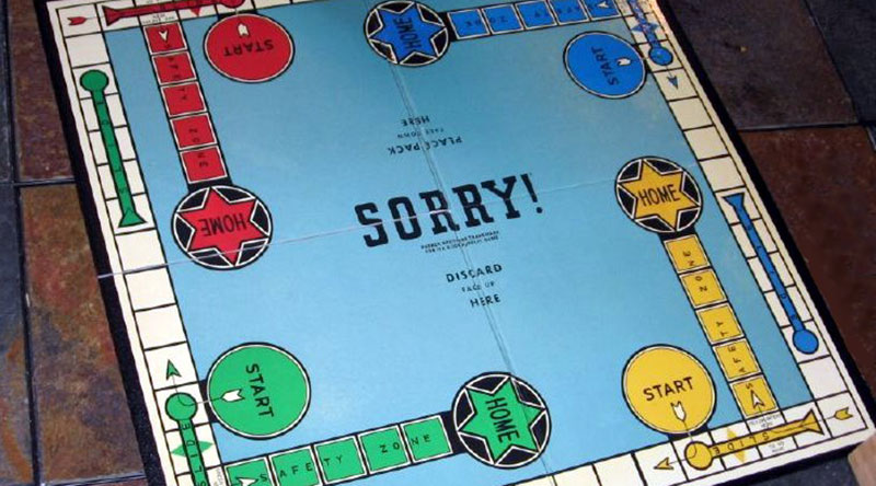 sorry board game for arcade and billiards game room